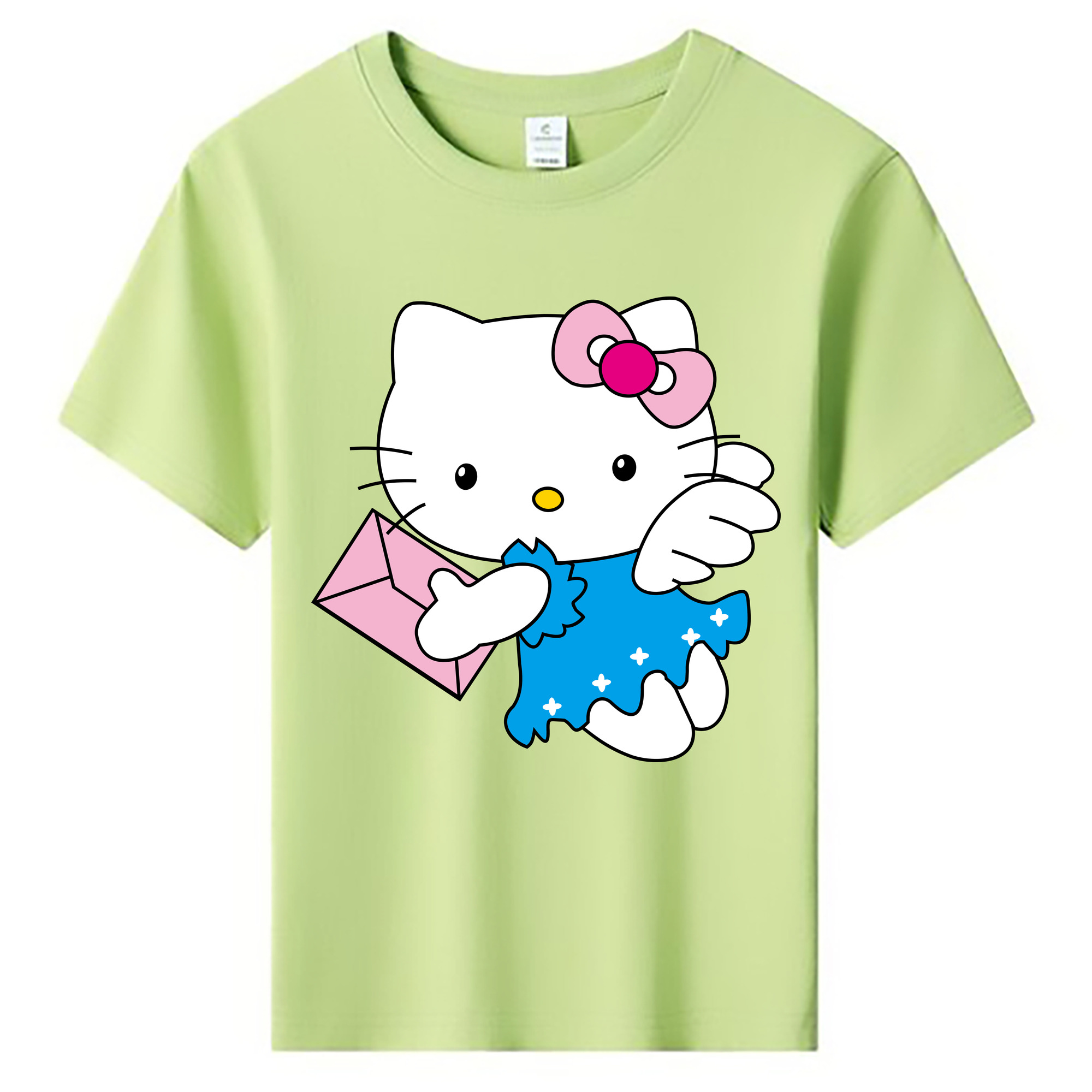 （画像用） Hello Kitty ハローキティ 綿100％キッズTシャツ（フロントプリント）